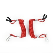2Pcs 1.6M Boat Kill Switches Key Lanyard Safety Rope For Mercury Yamaha Honda