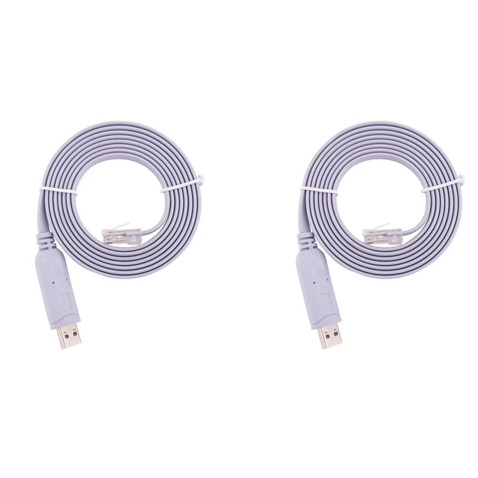 Usb To Round Router Cable 2Pcs 1.8M USB to RJ45 Cable USB to RS232 Serial Cable USB to RJ45 CAT5 ...