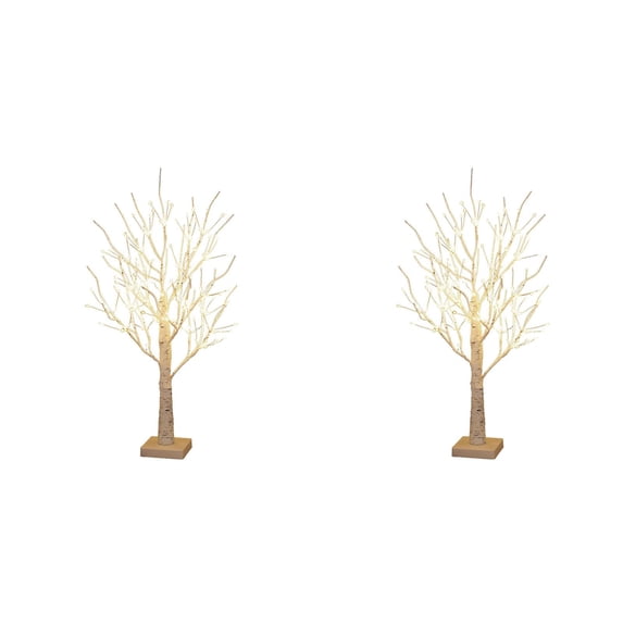 2Pcs 1.96ft Artificial Birch Tree Lamp with 144 LED Lights, DIY Fairy Light Spirit Tree USB/Battery Powered – Warm Glow Tabletop Decor for Home, Wedding, Bedroom, Christmas, Easter, Party