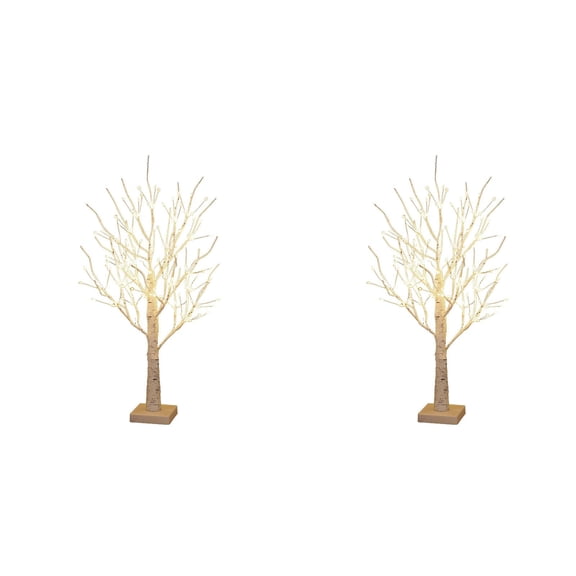 2Pcs 1.96ft Artificial Birch Tree Lamp with 144 LED Lights, DIY Fairy Light Spirit Tree USB/Battery Powered – Warm Glow Tabletop Decor for Home, Wedding, Bedroom, Christmas, Easter, Party
