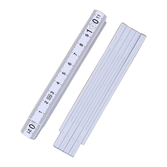 2Pcs 1 Meter Plastic Foldable Ruler with Easy to Read Scale Measuring for Construction & Educational Setting