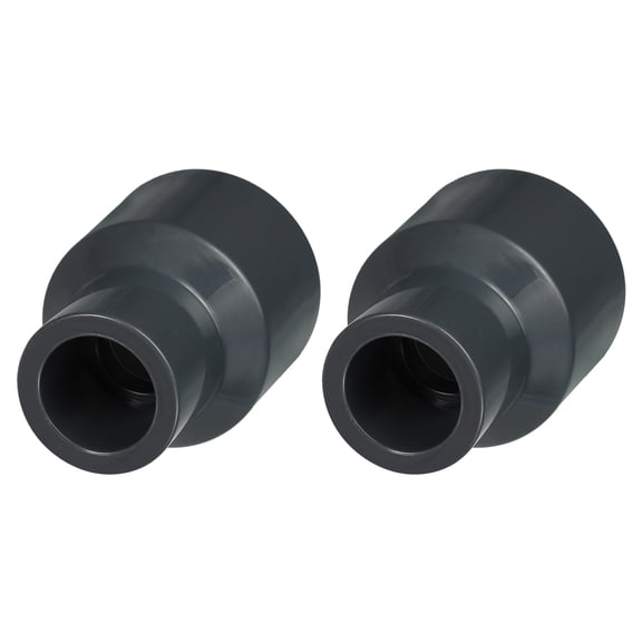 2Pcs 1"x1/2" PVC Reducer Pipe Coupling Fitting, SCH80 (SOCxSOC) Furniture Grade PVC Slip Socket Connectors, Straight Pressure Pipe Fittings for Home Use, Irrigation, Black