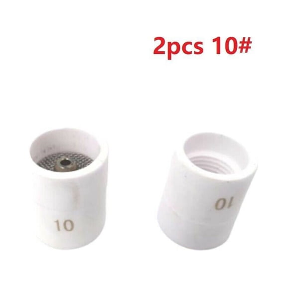 2Pcs 10# 12# Ceramic Cup For TIG Welding Torch WP-17/18/26/9/20 Agon Arc Welding White Ceramic Cup Welding Tool Parts