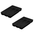 thumbnail image 1 of 2Pcs 10.6X7X1.4 Inch Silverware Organizer Holder Kitchen Drawer Organizer Silverware Tray for Drawer Flatware Organizer 4 Compartment Black, 1 of 4