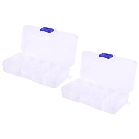 2Pcs 10-Slot Portable Plastic Resistors Electronic Component Case Boxk3462