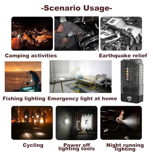 2Pcs 1000 Lumens Rechargeable Mini EDC Flashlight with Laser Pointer ...
