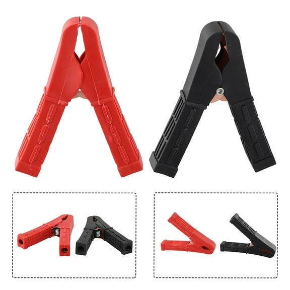 2Pcs 100A Alligator Clip Car Battery Clip Insulation Clip Battery Connector