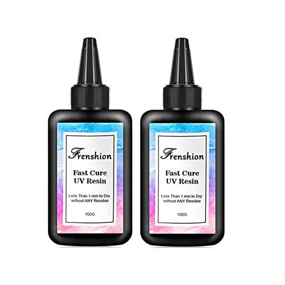 2Pcs 100G Lastest UV Hard Resin,Fastest Curing, Zero Yellewing Super Transparency Resin, Ultraviolet Solar UV Resin for Jewelry Making Casting & Coating,Craft DIY