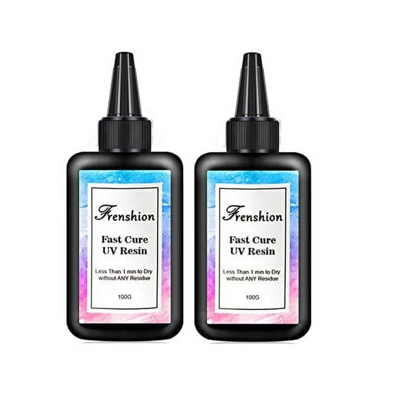 2Pcs 100G Lastest UV Hard Resin,Fastest Curing, Zero Yellewing Super Transparency Resin, Ultraviolet Solar UV Resin for Jewelry Making Casting & Coating,Craft DIY