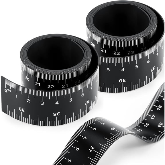 2Pcs 100cm Magnetic Ruler Flexible Magnetic Ruler with Both Inches and Centimeters Magnet Measuring Tape