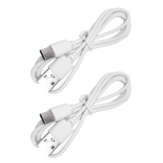2Pcs 100cm USB to Type C Fast Charging Cable Data Cord with Reinforced PVC Housing Feature for Quick Power Delivery