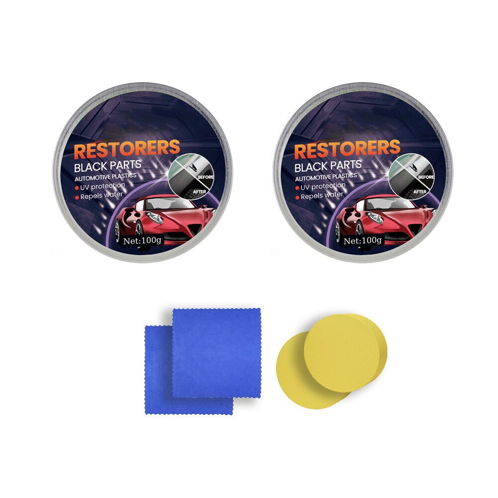 2Pcs 100g Car Dashboard Plastic Restorer Wax Long Lasting Coating for