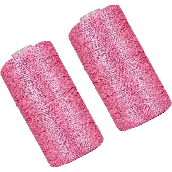 2Pcs 100g/Roll Summer Sun Hat Yarn for Crocheting, Ice Linen Silk Hand Knitting Light Body Yarn, Polyester Hollow Yarn for DIY Summer Cool Hat Shoes Bags Cushions and Car Cushions