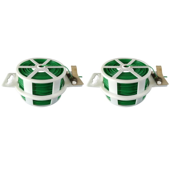 2Pcs 100m Garden Tie Wire Cable Reel With Cutter Gardening Plant Bush Flower