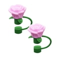 thumbnail image 1 of 2Pcs 10Mm Rose Flower Straw Covers for Stanley Cup,Silicone Cover Dust Proof Plugs Protector,Flower Straw Tips Drinking Dust Cap for 30&40 Oz Accessories Happy 2026!, 1 of 4