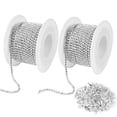 thumbnail image 1 of 2Pcs 10Yards 2mm Rhinestones Crystal Rhinestone Border Ribbon,Shiny Rhinestones, 1 of 7