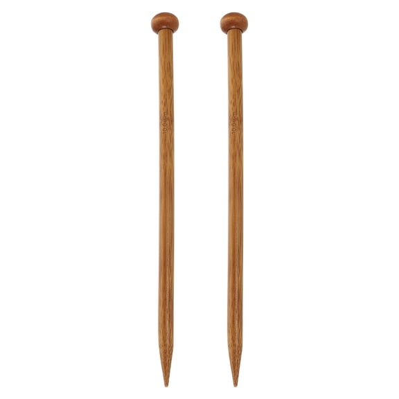 Uxcell 2Pcs 10mm Bamboo Knitting Needle Straight Single Pointed 9.8 inch Long