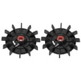 thumbnail image 1 of 2Pcs 116*14mm Round Shaft Replacement Black Plastic 12 Impeller Motor Fan Vane, 1 of 3