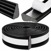 2Pcs 119" Wedge Weather Stripping Door Seal Strip for Door Frame & Window,Self Adhesive Window Insulation Draft Stopper Seal for Winter,Gray Foam Door Gap Filler for Soundproofing Light Blocker