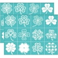 thumbnail image 1 of 2Pcs 11x8.6 Inch Four Leaf Clover Self-Adhesive Silk Screen Printing Stencil St. Patrick's Day Theme Silk Screen Stencil Reusable Mesh Stencils Transfer for DIY T-Shirt Fabric Painting, 1 of 9