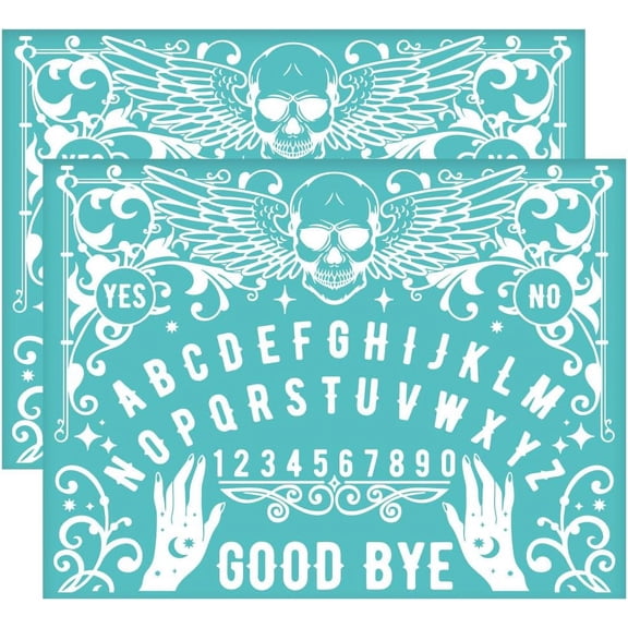 2Pcs 11x8.6 Inch Self-Adhesive Silk Screen Printing Stencil Board Silk Screen Stencil Letter Number Mesh Stencils Hand Transfer for Painting on Wood DIY T-Shirt Fabric for DIY