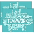 thumbnail image 1 of 2Pcs 11x8.6 Inch Self-Adhesive Silk Screen Printing Stencil Teamwork Partnership Silk Screen Stencil Cooperation Slogan Mesh Transfer Word Stencils for Painting on Wood DIY T-Shirt, 1 of 7