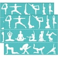 2Pcs 11x8.6 Inch SelfAdhesive Silk Screen Printing Stencil Yoga Theme
