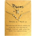 thumbnail image 1 of 2Pcs 12 Constellation Zodiac Sign Layered Choker Necklaces Letter Astrology Horoscope with Message Card for Women Jewelry-Pisces, 1 of 2