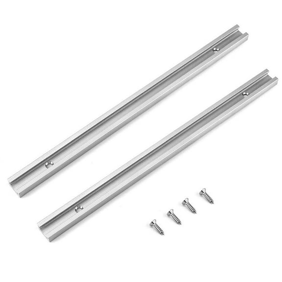 2Pcs 12 Inch 300Mm T-Track T-Slot Miter Track Aluminum Alloy for Router Table