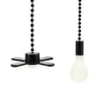 thumbnail image 1 of 2Pcs 12-Inch Ceiling Fan Pull Chain with Decorative Bulb & Cord, Ceiling Fan Extension Chain Kit, Universal Fan Pull Chain Set for Ceiling Lamp, Light & Fan Control Home Hardware, 1 of 4