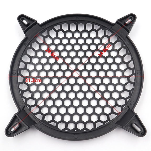 2Pcs 12 Inches Speaker Grill Abs Mesh Audio Subwoofer Guard Protector Cover