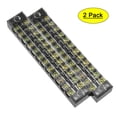 thumbnail image 1 of 2Pcs 12 Positions Dual Rows 600V 15A Cable Barrier Block Terminal Strip TB-1512L, 1 of 4