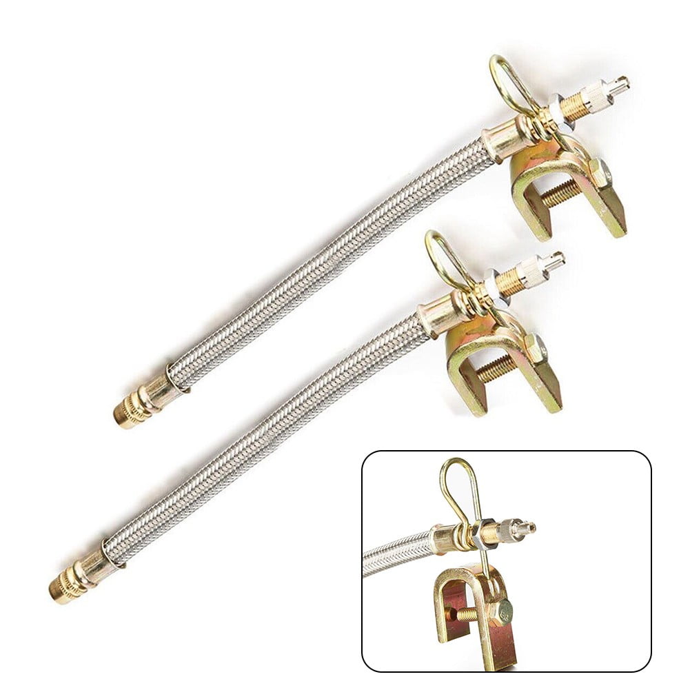 2pcs 12\" Valve Stem Flexible Extension Dually Tire Valve Stem