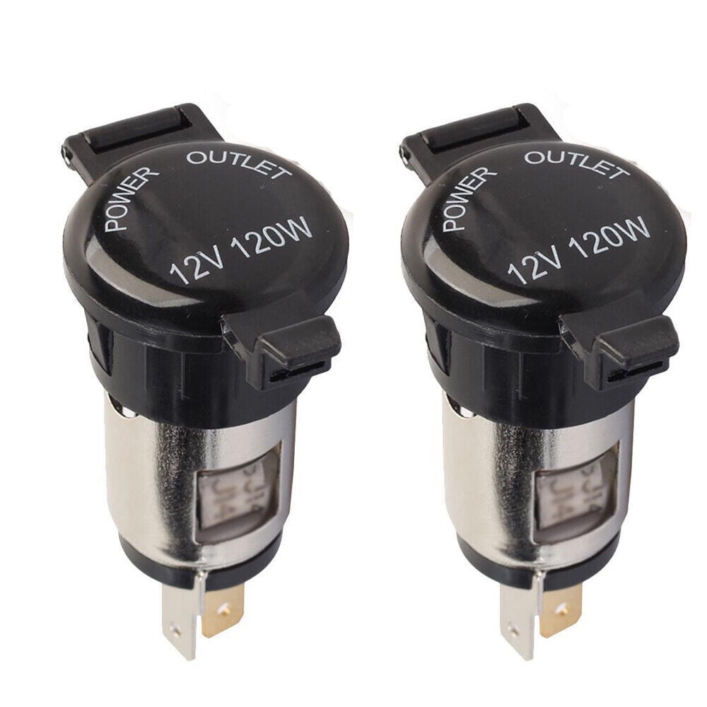 120w cigarette lighter power socket 2Pcs 12V 120W Cigarette Lighter Power Socket Plug Outlet for Car Motorcycle