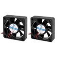 thumbnail image 1 of Uxcell 2 Pcs DC 12V  2" x 2" Black Quiet Case Cooling Fan 4500 RPM 10.9 CMF 29 DBA Plastic, 1 of 3