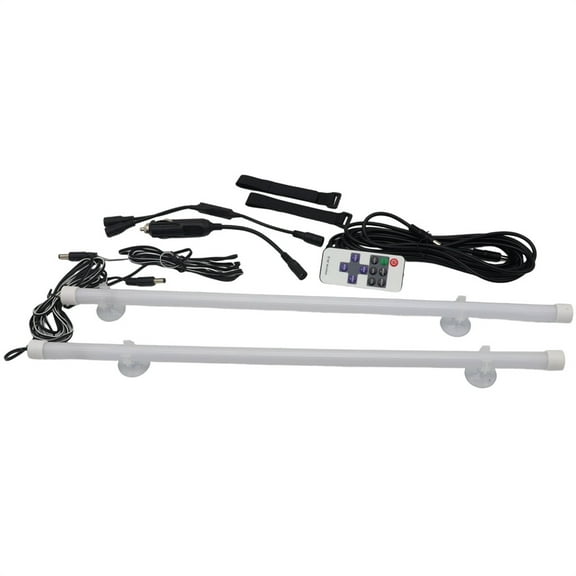 2Pcs 12V 5W White LED Interior Light Bar with Remote Controller For RV Trailer