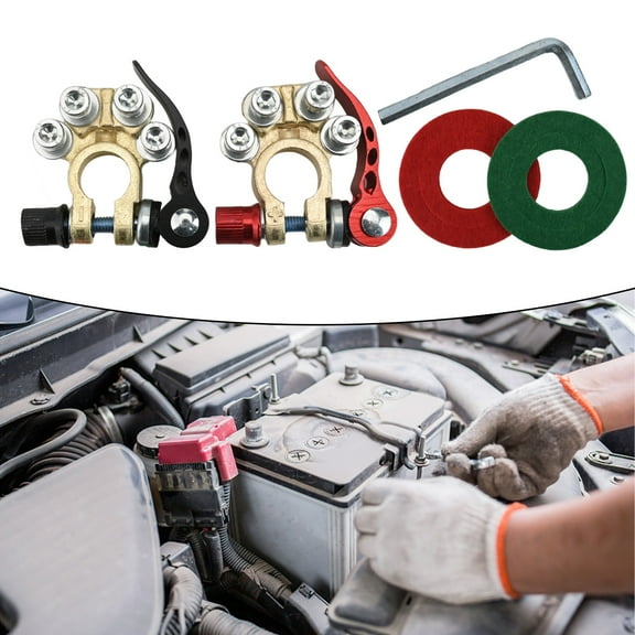 2Pcs 12V Battery Terminals Connectors Clamps Quick Release For Caravan Car Van