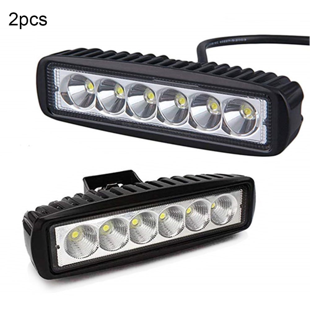 2Pcs 12V Boat Marine LED Light White Flood Light Bar Deck Dock Spotlights Waterproof for Pontoon Fishing Truck SUV Off-Road