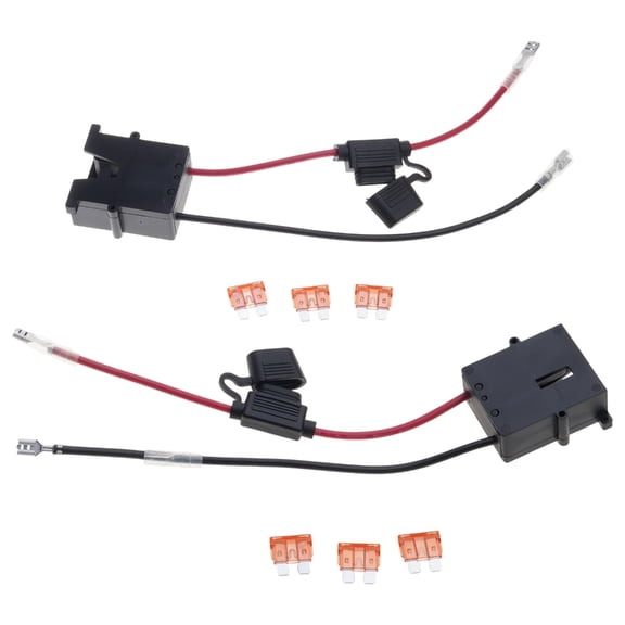 2Pcs 12V Power Adapters Wiring Harness With Fuse Wire Harness Connector