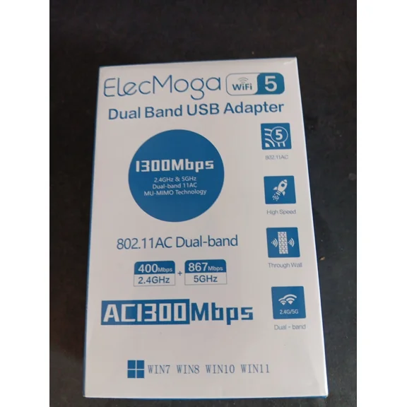 2Pcs 1300Mbps Long Range Ac1300 Dual Band 5Ghz Wireless Usb 3.0 Wifi Adapter