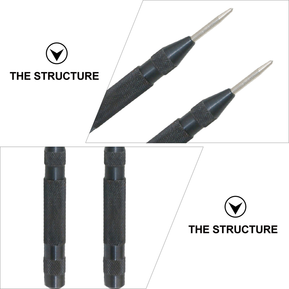 2Pcs 130MM HSS Automatic Spring Loaded Center Punch Tool High Hardness Determine Drilling