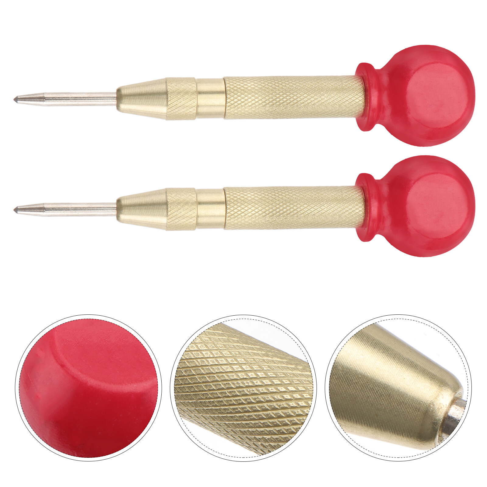 2Pcs 130MM HSS Automatic Spring Loaded Copper Center Punch Tool High