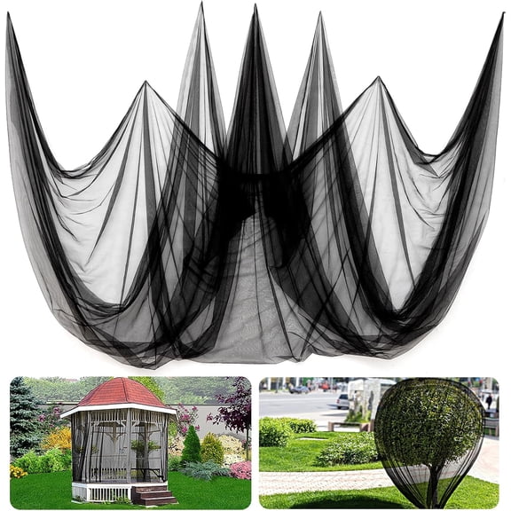2Pcs 13x10ft Ultra-fine Mesh Mosquito Net, Patio Screen Netting, Black | Clear View, Breathable, Easy to Cut, Bird Insect Pest Bugs Barrier, Outdoor Garden/Balcony/Porch/Raised Beds/Tree Protection