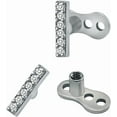 thumbnail image 1 of 2Pcs 14G Cross Dermal Anchor Tops and Base Stainless Steel Cubic Zirconia Internally Threaded Microdermals Body Piercings Studs Dermal Piercings Surface Skin Piercing Body Jewelry for Women Men, 1 of 12