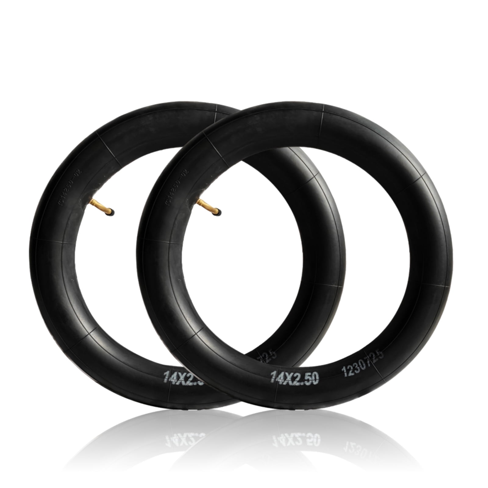 2Pcs 14x2.50 Inner Tube 14 Inch Replacement Tube, 14 Inch Electric Bike Tire Tube with Angled Valve Stem for Replacement Electric Scooters and E-Bike