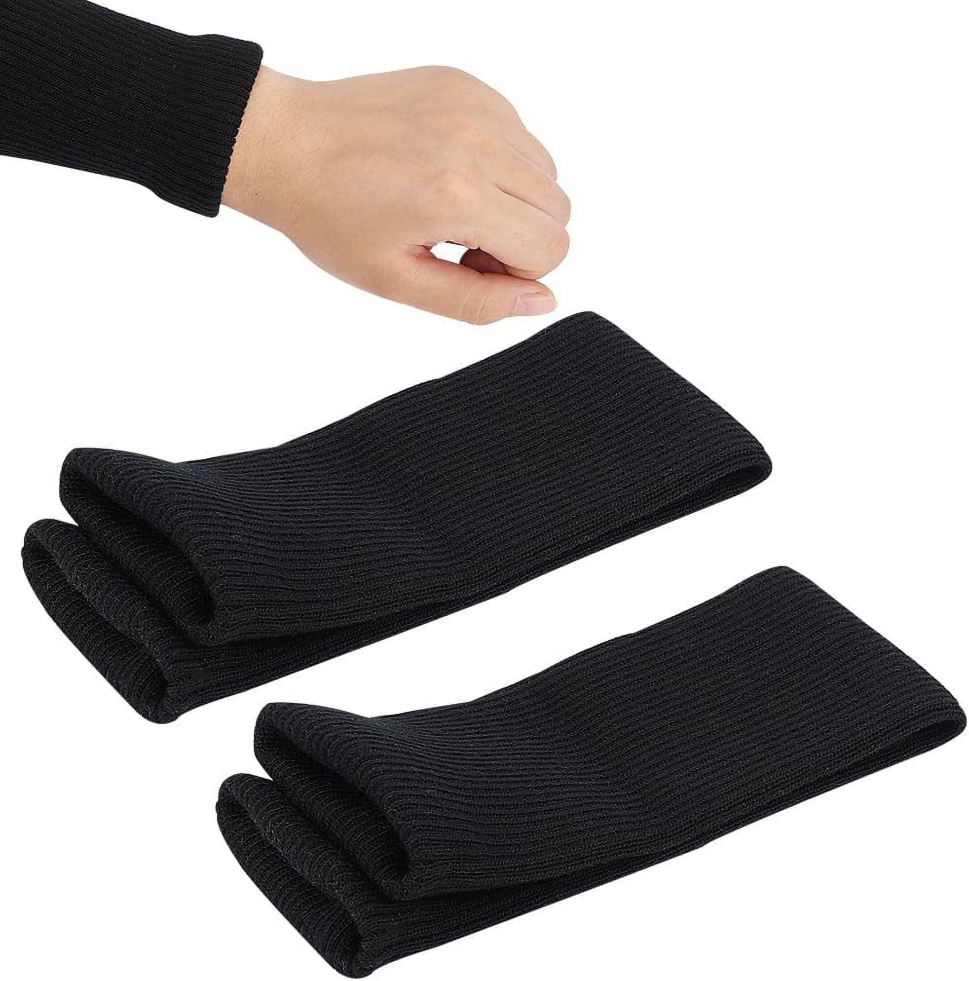 2Pcs 15.7x3.5 Inch Polyester Knitted Rib Cuff Stretch Elastic Fiber Rib ...