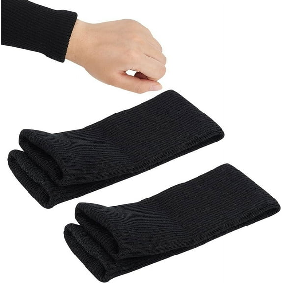 2Pcs 15.7x3.5 Inch Polyester Knitted Rib Cuff Stretch Elastic Fiber Rib Fabric for Cuffs Polyester Waistbands Cuffs Trim Polyester Material