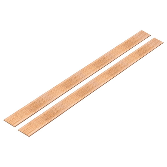 2Pcs 15.8" x 4/5" Copper Flat Bar,1/8" Thickness Copper Bar Stock for Grounding Systems