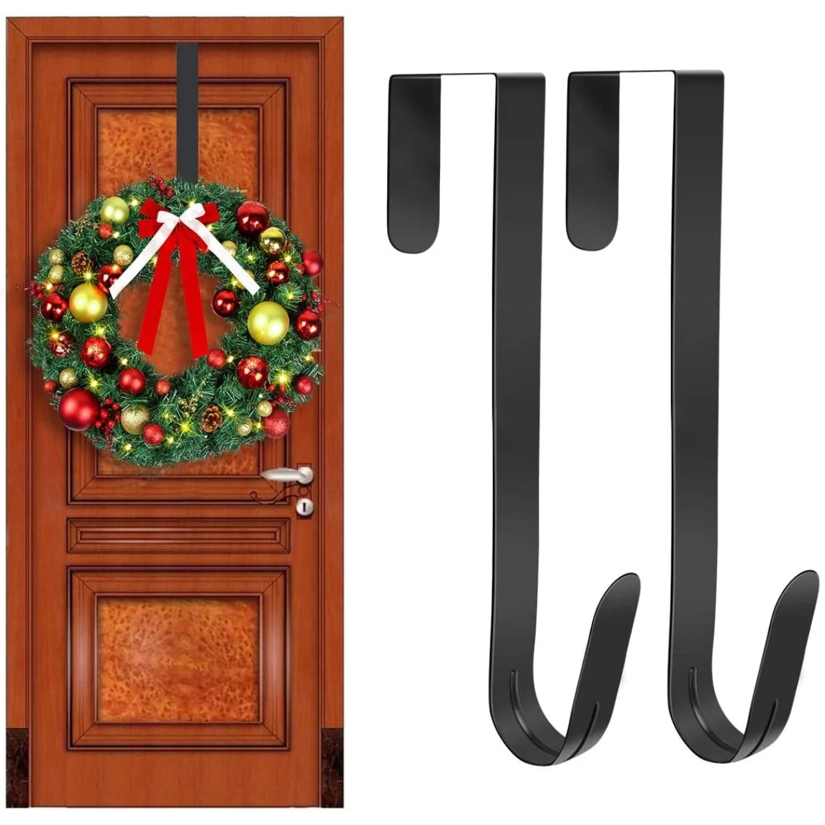 Command Hooks 2 Pack Wreath Hanger Wreath Holder Wreath Hanger Hook for Metal Front Door for Christmas Walmart