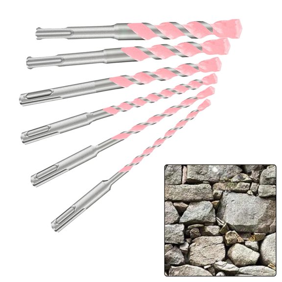 2Pcs 150Mm Long Masonry Concrete Drill Bit Hammer Carbide Tip Sds Shank Rotary 6Mm 2Pcs Fangkenuo